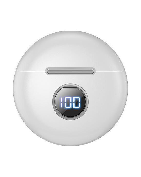 VAORLO Bezprzewodowe słuchawki douszne Subwoofer HiFi Stereo Muisc Cyfrowy wyświetlacz Słuchawki Inteligentny dotykowy zestaw słuchawkowy z redukcją szumów