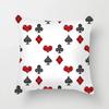 Luxury Home Decoration Pillowcase Props Hearts Square Black Heart Poker Pattern Office Sofa Car Cushion Cover