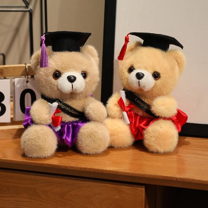 Dress Dr. Bear Doll Plush Toy Dr. Hat Bear Hug Bear Doll Ragdoll Graduation Gift