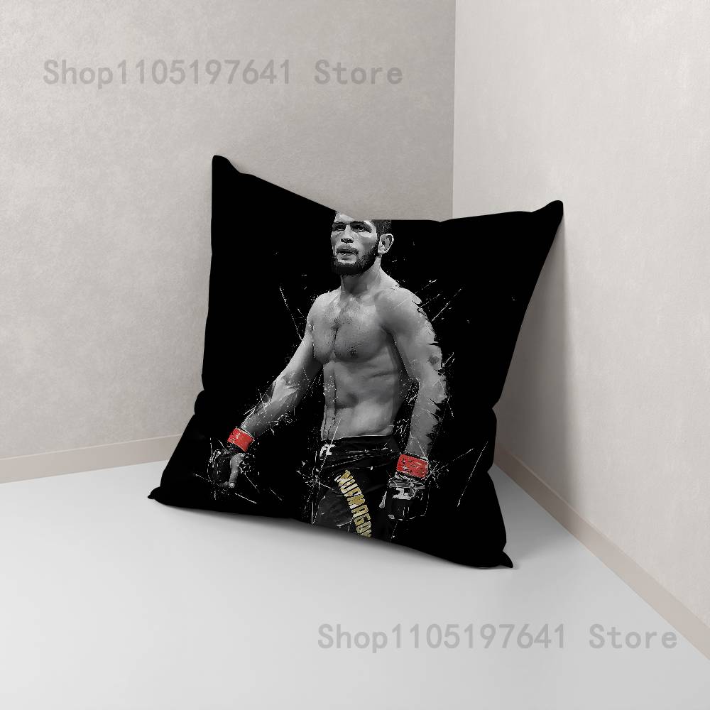 K-Khabib Cool N-Nurmagomedov Pillow Case For Sofa Decor Car Office Room Printing Cushion Cover Decorations and Protector