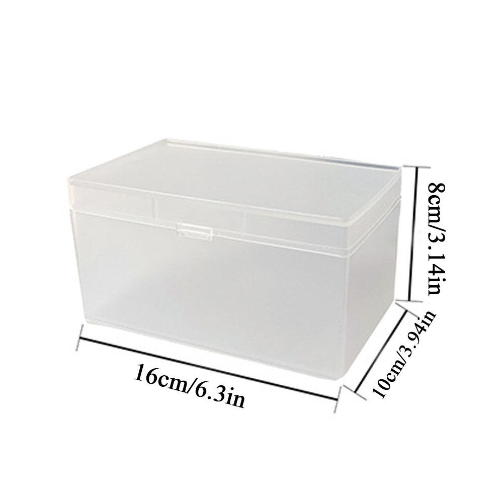 3-inch Small Card Protection Storage Box Desktop Storage Dustproof Box Stationery Material Sorting Box Large Capacity Dustproof