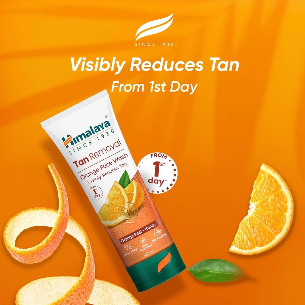 Himalaya Tan Removal Orange Face Wash 100ml Pack Of 1 Deep Cleanser Moisturizing Skin Care