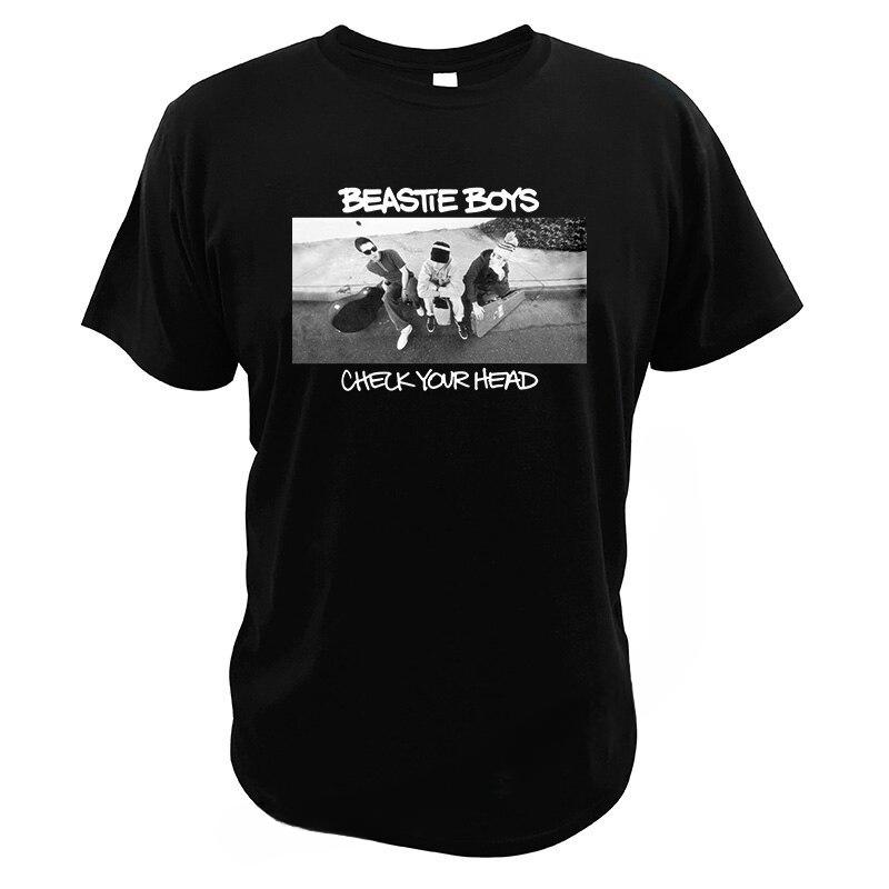 Beastie Boys Tshirt Check Your Head T Shirt American Hip Hop Group Simple Fashion Design Short Sleeve TShirt S