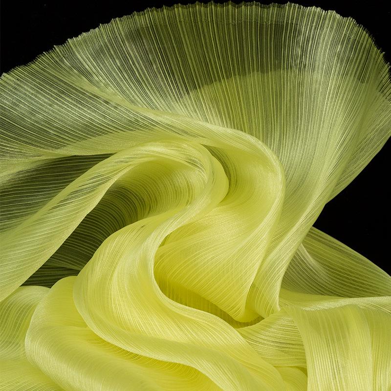 Glänzender formbarer plissierter Organzastoff für Hochzeitskleid-Styling