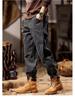 Men's American Retro Wide-Leg Overalls: Spring & Autumn Trendy Button-Down Casual Pants