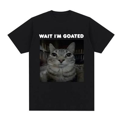 Czekaj, jestem Kozakiem Zabawny Meme Kot Koszulka Męska Damska Odzież Bawełna Codzienne Luźne Koszulki Hip Hop Vintage Koszulki Streetwear