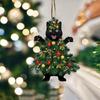 Decorative Xmas Black Cat Pendant Acrylic Black Cat Car Pendant  Festival Party