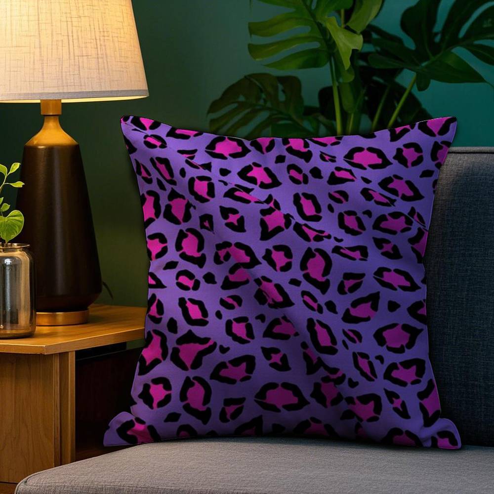 Y2k Fashion Leopard Print Pillow Case Plush Fabric Soft Double Sided Print Sofa Cushion Cover Throw Pillow Covers