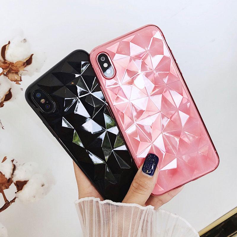 

3D Diamond шаблон сияющий Мягкий ТПУ защиты случае покрытия кожи для iPhone Samsung Xiaomi Huawei и др.