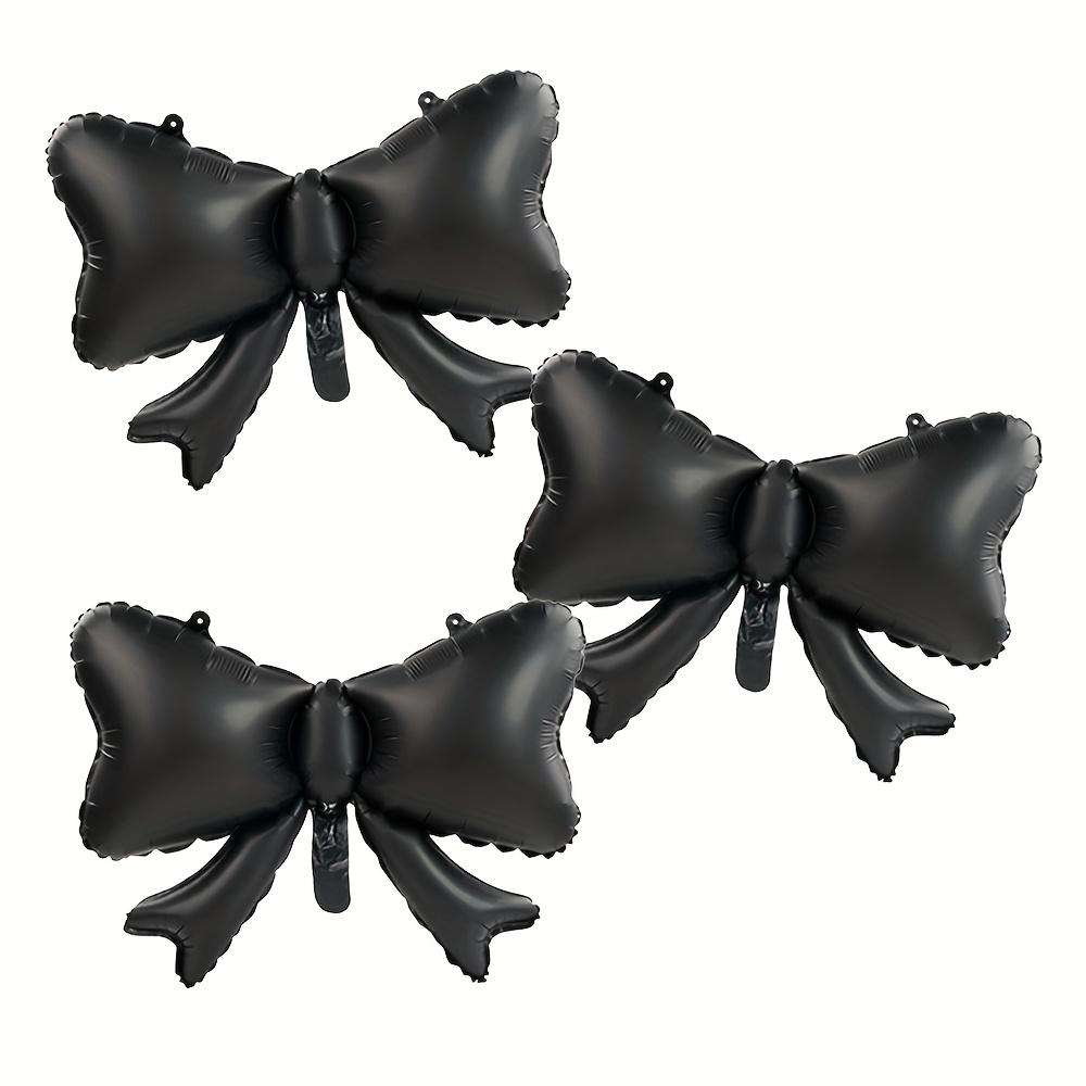 Matte Bow-Shaped Frosted Black Aluminum Foil Balloons, Set of 4, Suitable for Valentine s Day, Anniversary, Birthday Parties, Wedding Partie Other
