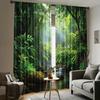Tropical Blackout Curtains 2pcs Tropical Forest Blackout Curtains  Polyester Light-Filtering Drapes with Rod Pocket   The