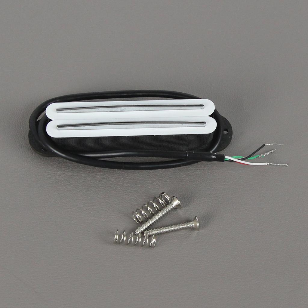FLEOR White Dual Blade Pickup Alnico 5 Hot Dual Rails Humbucker Bridge Pickup Guitar Parts