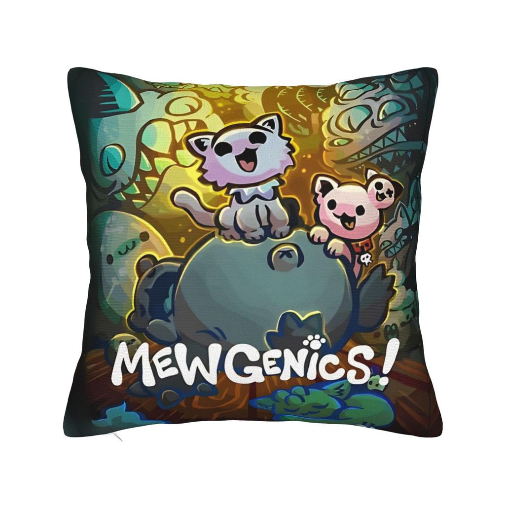 Mewgenics  Roguelike Hit Mutant Feline Square Pillow Cases  Cushion Covers Vintage Zipper Decor Pillowcase for Sofa cm