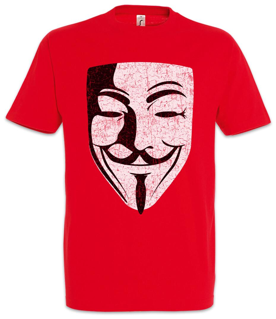 Guy Fawkes Mask II T-Shirt Dystopy Government Whistleblower Sci Fi Geek Nerd L