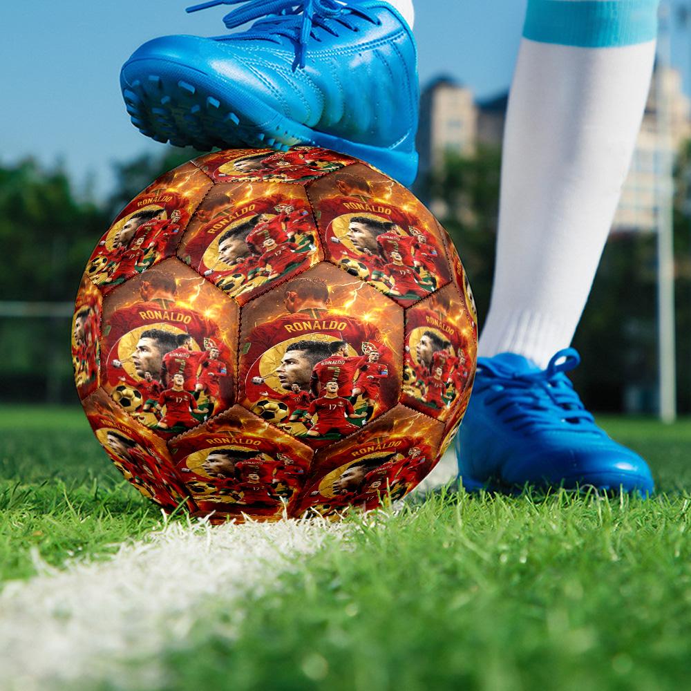 Cristiano Ronaldo  Size 5 Soccer Balls, High-Quality, Anti-Slip, Protective Football, a Unique Gift Suitable for Birthdays, Christmas