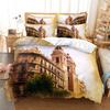 Building Famous Landscape Bedding Set For Bedroom Soft Bedspreads For Bed Home Comfortable Polyester Duvet Cover With Pillowcase