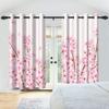 2Pcs Fresh Flowers Window Curtains Children Bedroom Living Room Apartment Indoor Outdoor Thermal Insulated Blackout Curtain