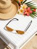 Prada 0PRB54S Gold Rectangle Sunglasses