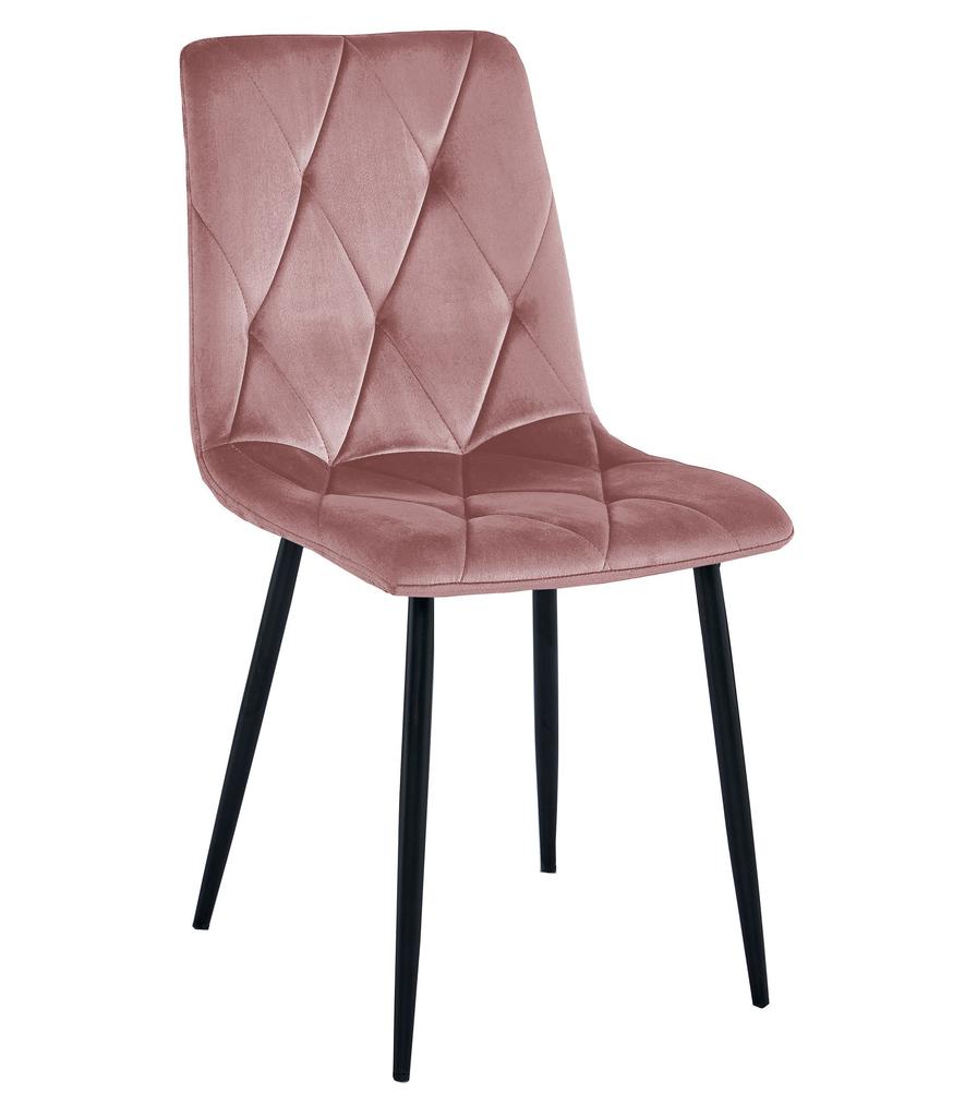 LIBRA Chair - Pink Velvet / Black Legs X 1