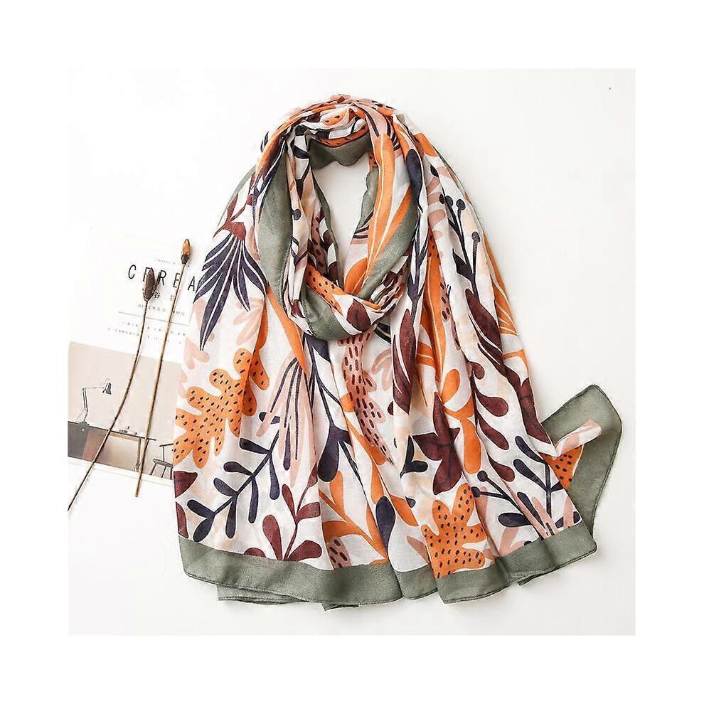 (19)Design Brand Women Scarf Fashion Print Cotton Warm Shawl Muslim Scarves Hijabs Lady Pashmina Bandana Tassel Beach Shawls Foulard