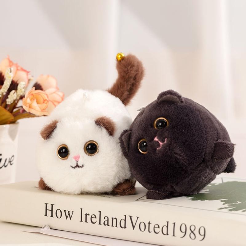 Tail-wagging Plush Cat Doll Customizable Design And Soft Fibre Filling