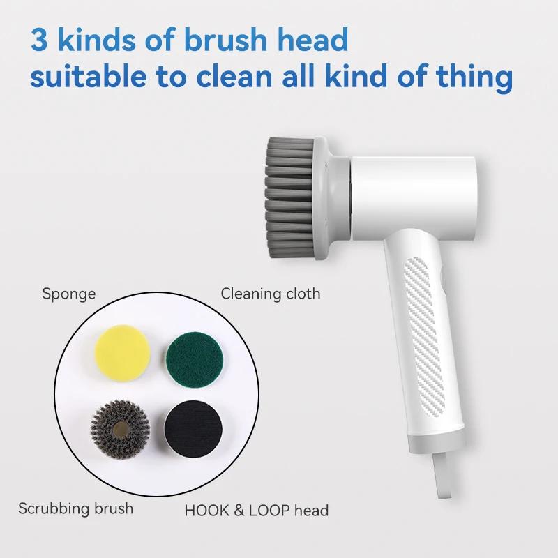 Multi-Functional Handheld Wireless Intelligent Electric Cleaning Brush Portable Floor Dish Smart Cleaning Brush For Home Living