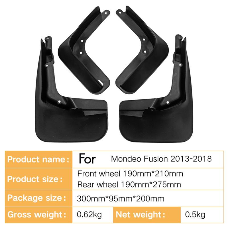 4PCS Car Mudguard Mud Flaps Splash Mud Guard Fender For Ford Fusion Mondeo 2013- Car Accessories-A87Q