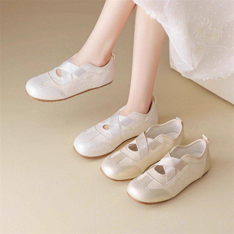 Xiaoxiangfeng German Training Shoes Mary Jane Little White Shoes Popular Ins Trendy Temperament Versatile Niche Single Shoes Ballet Women's Shoes