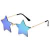 Men And Women Fashionable Solid Color Star Shaped Sunglasses, Dance Party, Holiday Decorative Glasses
