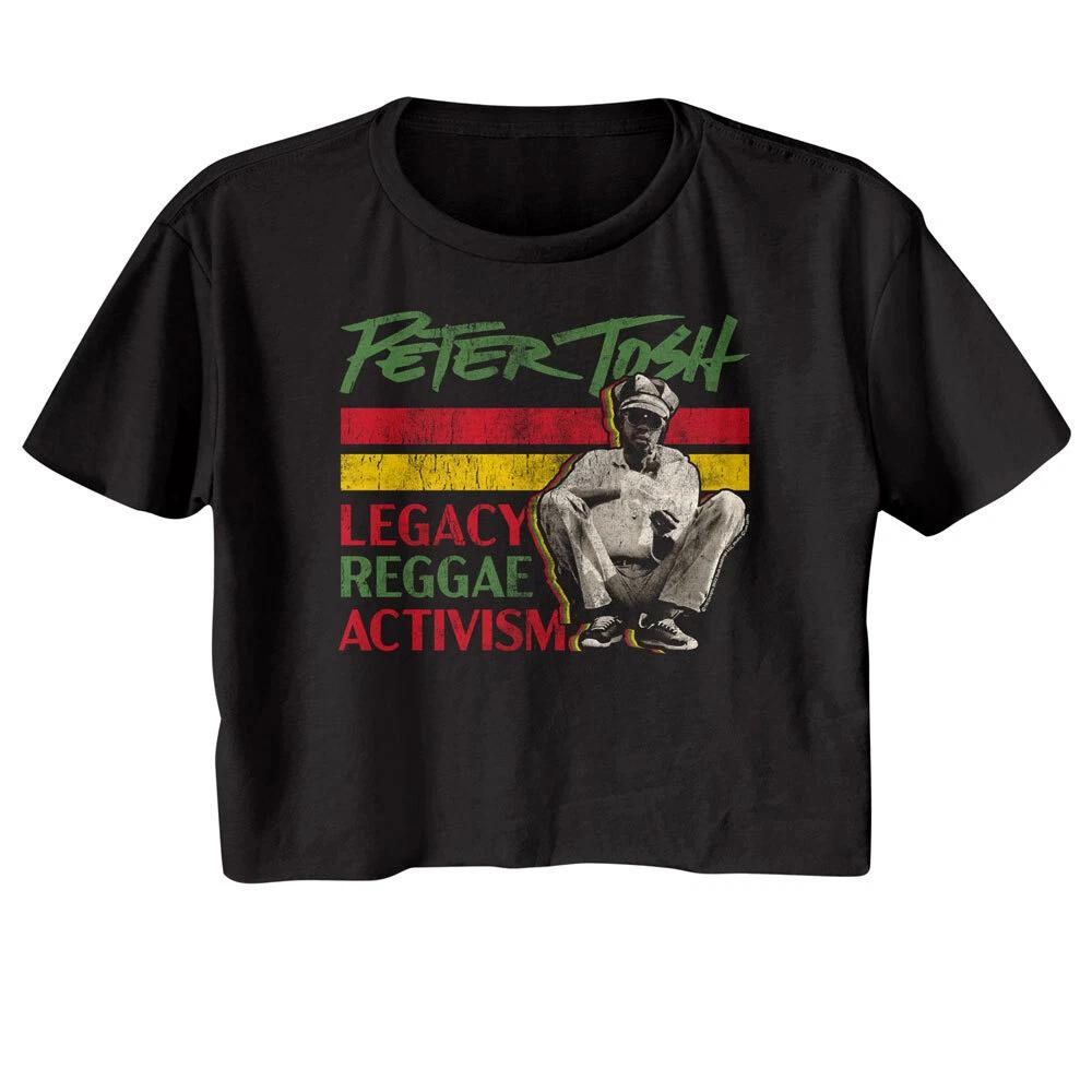 Peter Tosh Rasta Colors Legacy Reggae Activism Women s Crop Top T Shirt Music L