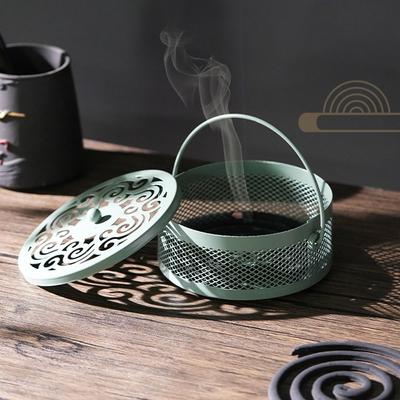 Retro Mosquito Coil Holder Metal Incense Coil Burner Durable Incense Holder  Camping