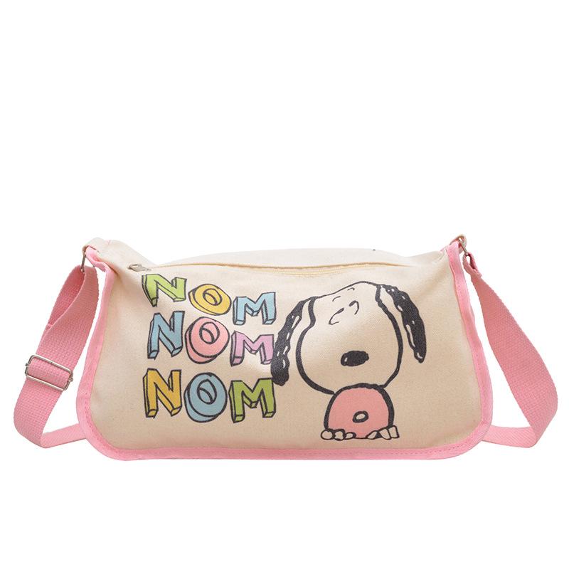 Japanese Style Cartoon Large Capacity Crossbody Canvas Bag