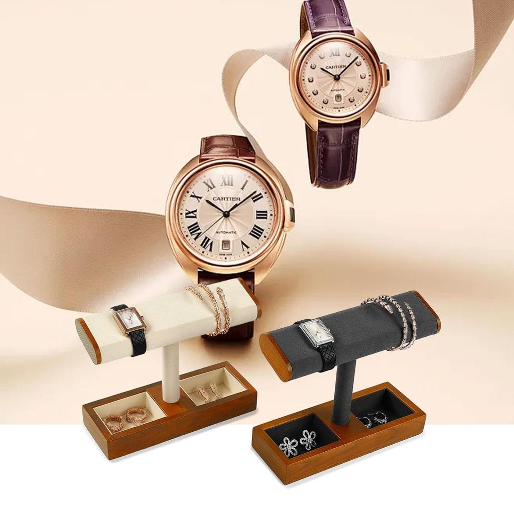 Woodten Watch Bracket, Anti-Slip Watch Stand, Bracelet Storage Rack, Bracelet Display Rack, Bracelet Storage Rack, Natural Solid Wood T-Shaped