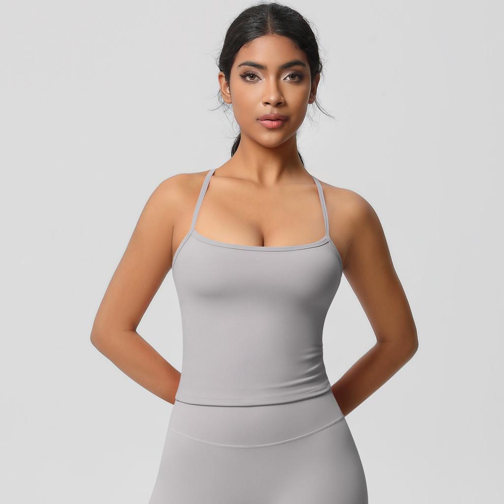 Women High Quality Sport Tank Tops With Chest Pads Compressed Quick-dry Super Elastic Suitable For Running Gym Fitness Training Yoga