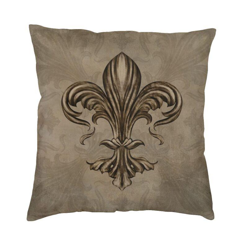 Royal Fleur De Lis Cushion Covers FleurDeLys Lily Flower Velvet Modern Pillows Case Home Decor