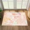 Botanical Pattern Carpet Fresh Natural Living Room Non-slip Mat Indoor Home Decoration Green Pink Purple Beige Floral Leaf Rug