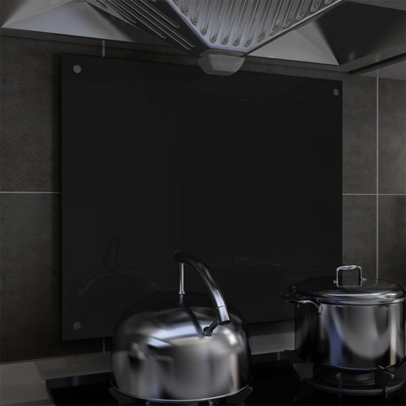 Day and Night - Day and Night Kitchen Splash Protection Black Tempered Glass 70x60 Cm