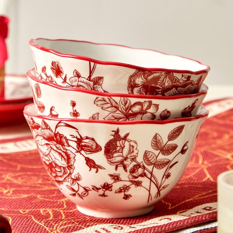 Set di Piatti in Ceramica Rose Holiday di Naijiang