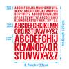 English Letter Stickers 0.5+1+1.5 Inch Scrapbook Holiday Greeting Card Decorative Handbook Letter Stickers