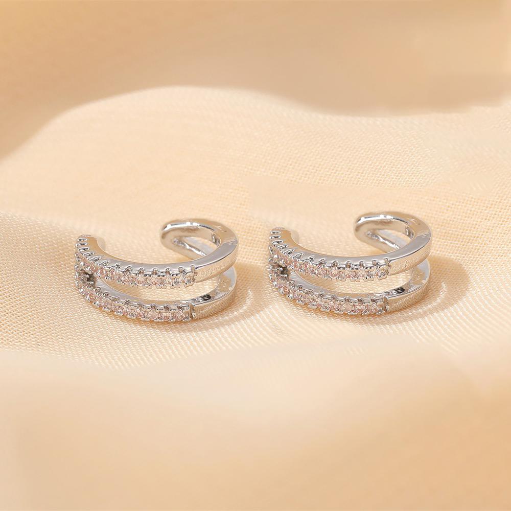 New Design Gold Color Moon Star Minimal Drop Earrings For Women Small Crystal Chain Butterfly Piercing Earring Korean Jewelry