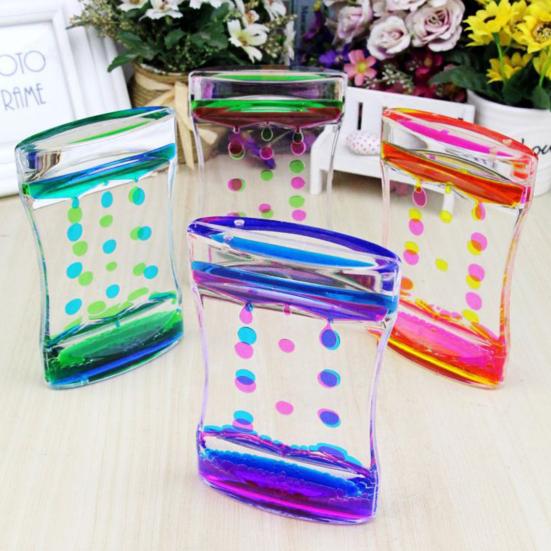 Timer Funny Stress Relief Bright Color Liquid Motion Bubbler Toy for Bedroom
