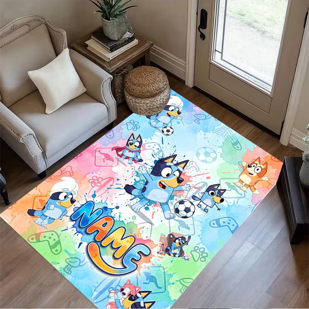 Football Fun Personalized Name Carpet Perfect for Study Room Bedrooms Foyer Playrooms Anti-slip Rug Office Home Decor Best for Christmas