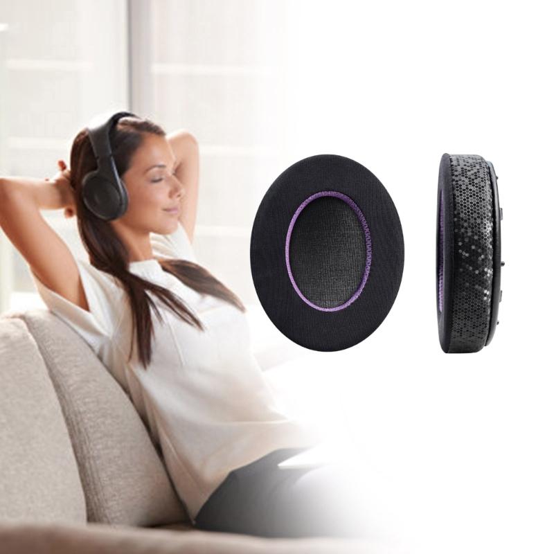 Replacement Ear Cushions for WHXB910N Bluetooth-compatible Headsets Earpads Features Fabric Noise Isolation Foam