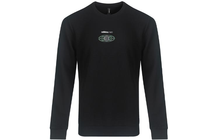 Adidas Neo Sweatshirts Men s Black Crew Neck Moderate Regular GL7179 S