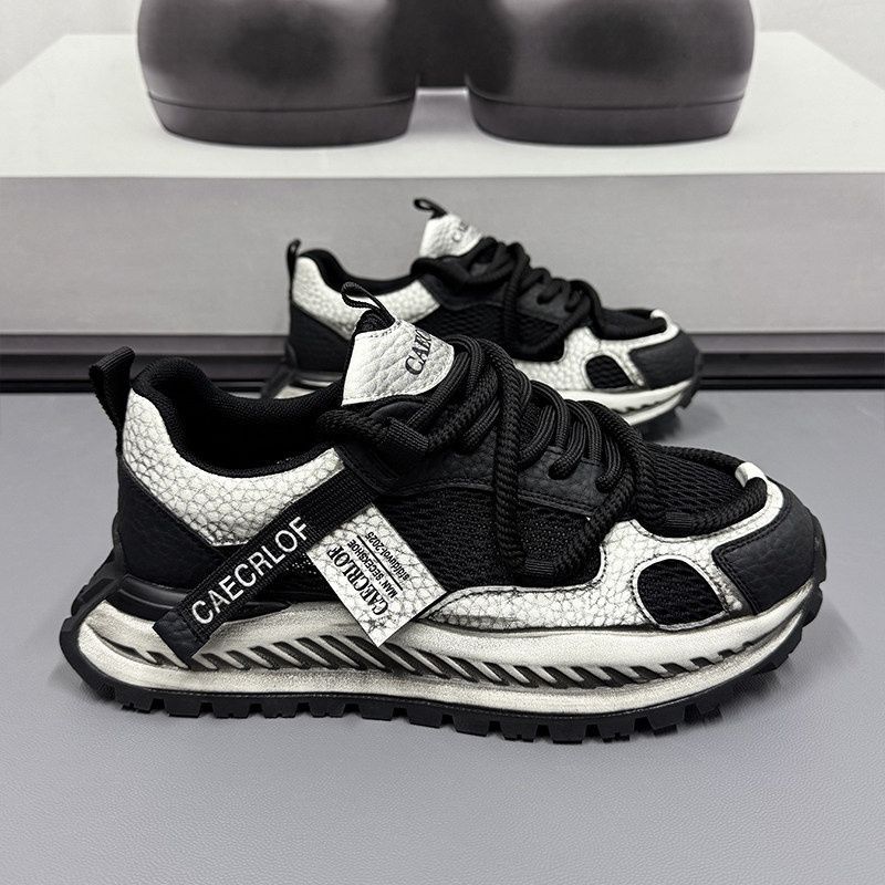 New ModelSummer Men'S Shoes Retro Old Wind Breathable Mesh Platform Dad Shoes Youth Versatile Sports And Leisure Shoes