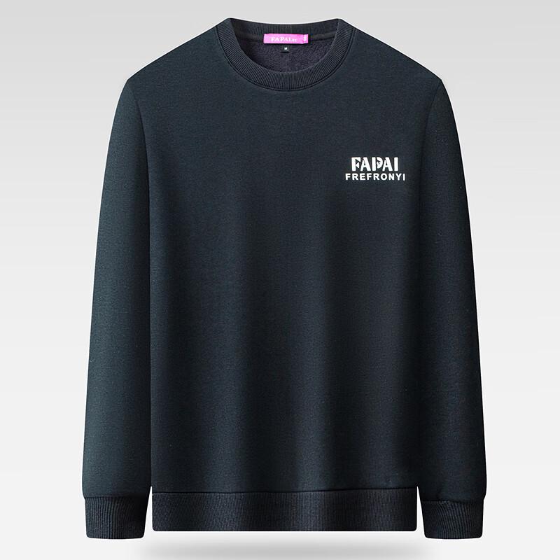 

FAPAI Men s Fleece-Lined Round Neck Sweatshirt XL