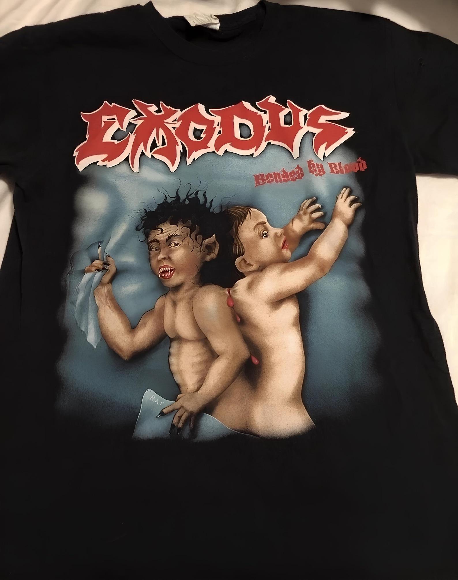 Exodus Bonded by blood reprint T shirt Size S-4X Black Casual Gildan 5000 L