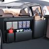 Car Trunk Organizer For SUV Leather Auto Seat Back Hanging Storage Bag Bottle Water Cup Tools Fire Net Pockets Holder Travel Bag