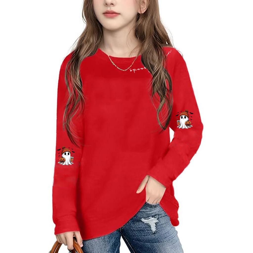 Boys Girls Child Fashion Daily Versatile Casual Crewneck Sweatshirts Daily Long Sleeve Patchwork Top Sweatshirts