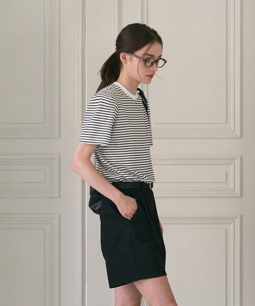 Deuloupisumeon Striped Puff Short Sleeve T-Shirt [Navy]